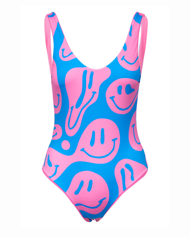 TWISTED SMILEY REVERSIBLE SWIMSUIT