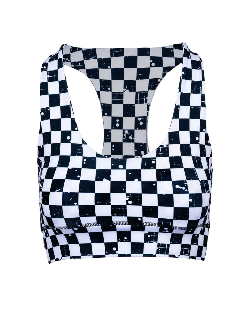 
            
                Load image into Gallery viewer, Checker&amp;#39;s Hell Sports Bra
            
        